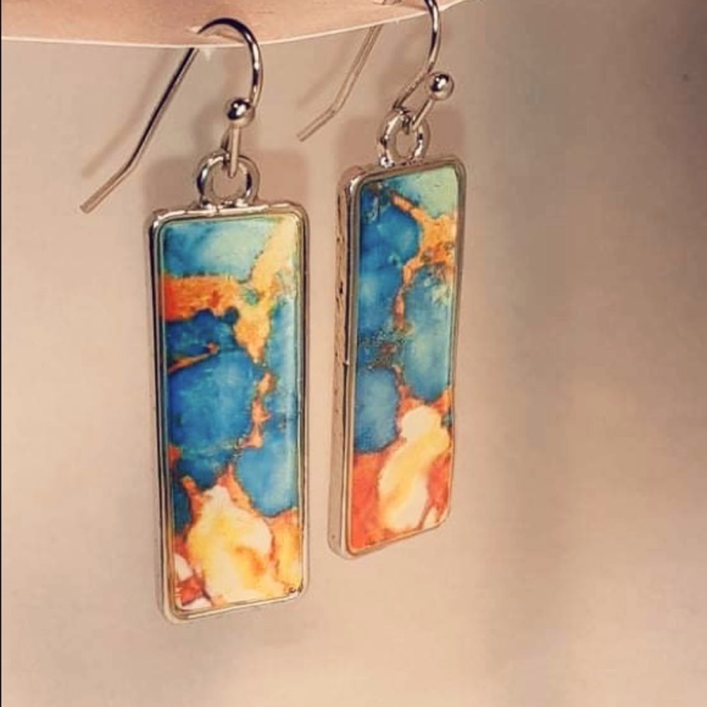 Artsy earrings.